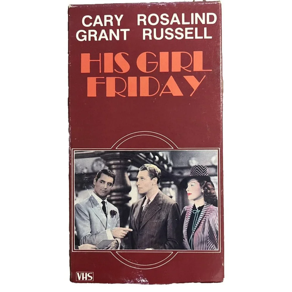 His Girl Friday VHS 1986 – 1940 Classic Film Cary Grant Rosalind Russell